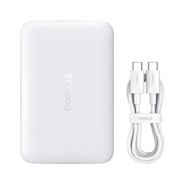 Повербанк Baseus EnerFill FM11 Magnetic 10000mAh 30W Белый (в комплетке USB-C - USB-C кабель 30см) (E0028703)