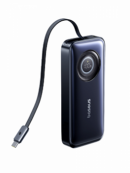 Внешний аккумулятор Baseus EnerCore CR11 Power Bank with Retractable Cable 20000mAh 67W Черный (E0027H00)