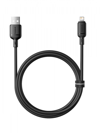 Кабель OS-Baseus Silky Series Fast Charging Cable USB - Lightning 2.4A 1м Чёрный (P10377702113-00)