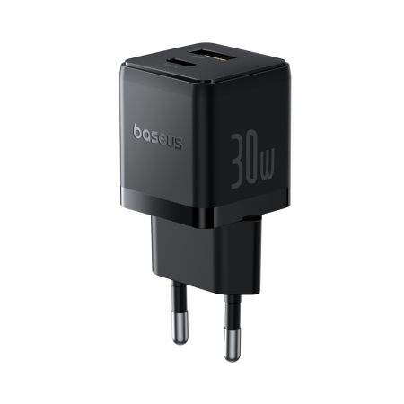 Сетевое зарядное устройство Baseus Palm Fast Charger C+U 30W EU Чёрный (P1011160A113-00)