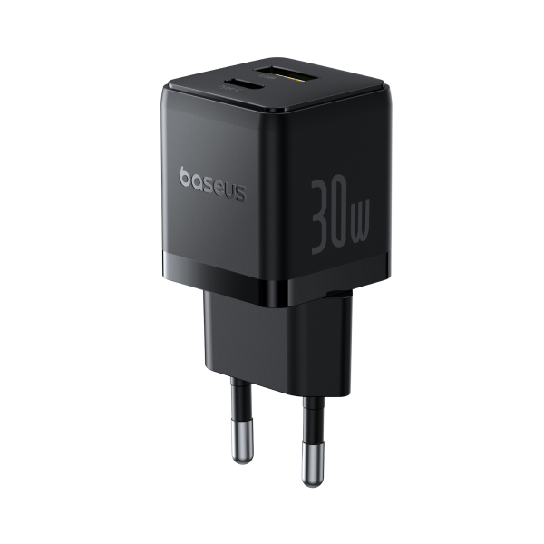 Сетевое зарядное устройство Baseus Palm Fast Charger C+U 30W EU Чёрный (P1011160A113-00)