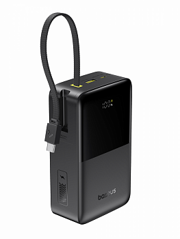 Повербанк Baseus EnerFill FC51 Bipow 2 Pro Digital Display с встроенным кабелем 30000mAh 22.5W Чёрный (E0028100)