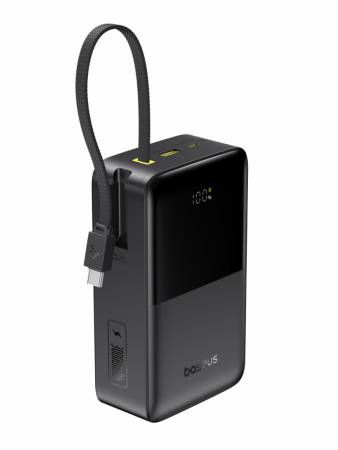 Повербанк Baseus EnerFill FC51 Bipow 2 Pro Digital Display с встроенным кабелем 30000mAh 22.5W Чёрный (E0028100)