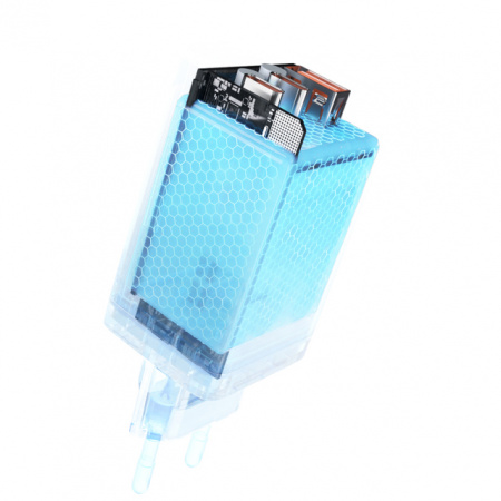 Сетевое зарядное устройство Baseus GaN5 Pro Fast Charger 2C+U 65W EU White с кабелем Type-C - Type-C 100W(20V/5A) 1m (CCGP120202)