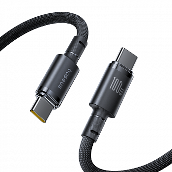 Кабель Baseus New Braided Fast Charging Cable USB-C- USB-C 100W 1м Чёрный (E0426W00)