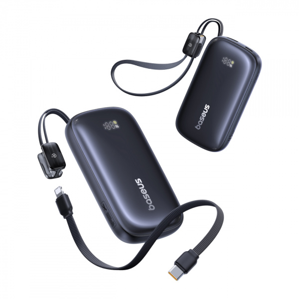 Повербанк Baseus EnerFill FC21 Qpow 3 Ultra Digital Display со съёмным кабелем 10000mAh 45W Чёрный (E0027Q00)