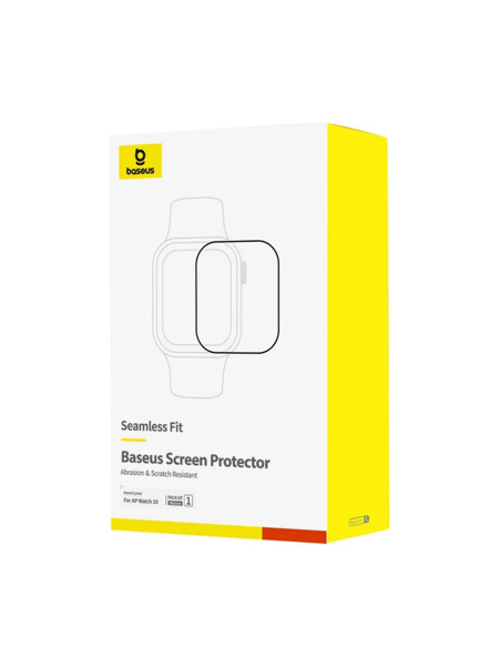 Защитная плёнка-стекло Baseus Nano Crystal Full-Coverage Curved-Screen Crystal Tempered Glass Screen Protector 46мм для AP Watch 10 (P6001510C201-05)