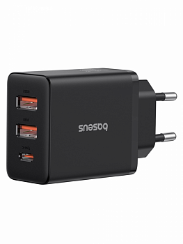 Сетевое зарядное устройство OS-Baseus Cube Fast Charger 2U+C 30W EU Чёрный (P10111402113-00)