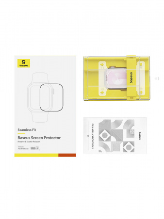 Защитная плёнка-стекло Baseus NanoCrystal Full Coverage CurvedScreen Crystal Tempered Glass Screen Protector 42мм для AP Watch 10 (P6001510C201-04)