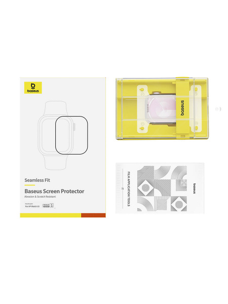 Защитная плёнка-стекло Baseus NanoCrystal Full Coverage CurvedScreen Crystal Tempered Glass Screen Protector 42мм для AP Watch 10 (P6001510C201-04)