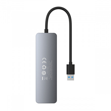 Хаб Baseus UltraJoy Series 4-Port HUB AIR (USB-A&Type-C - USB 3.0*4+Type-C5V) Серый (B0005280B811-13)