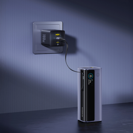 Внешний аккумулятор Baseus EnerGeek GR11 Power Bank with Retractable Cable 20000mAh 145W, титан (E0027B02)