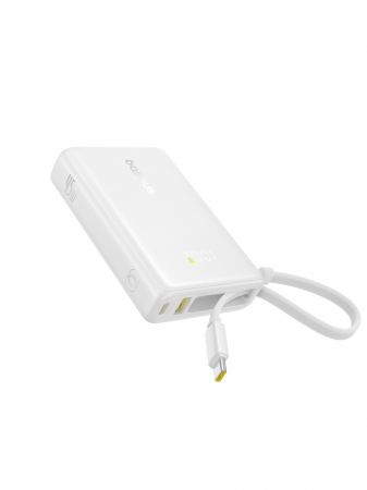 Повербанк Baseus PicoGo Digital Display Power Bank 10000mAh 45W Белый (P10076803213-00)