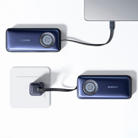 Внешний аккумулятор Baseus EnerCore CR11 Power Bank with Retractable Cable 20000mAh 67W Черный (E0027H00)