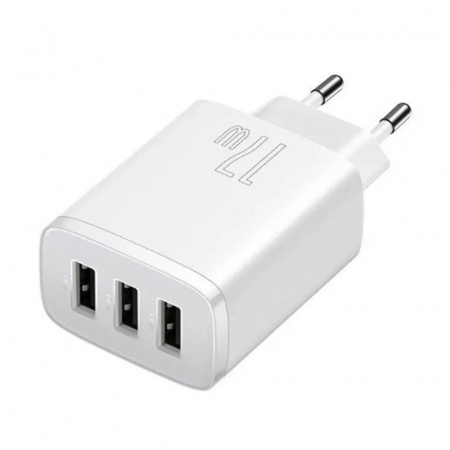 Сетевое зарядное устройство Baseus Compact Charger 3U 17W EU Белый (CCXJ020102)