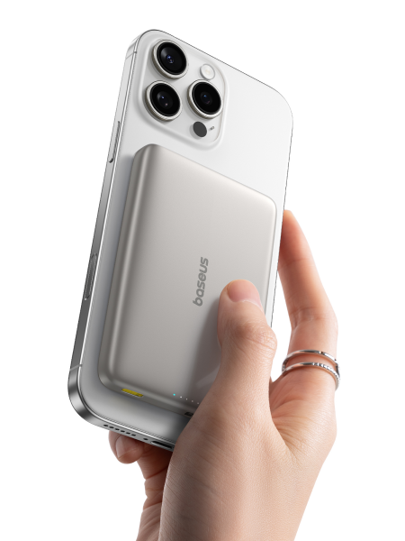 Повербанк Baseus PicoGo AM41 Ultra-Slim Qi2 Magnetic 10000mAh 27W Серый (в комплекте USB-C - USB-C кабель 30см) (E0027203)