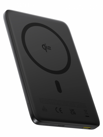 Повербанк Baseus PicoGo AM41 Ultra-Slim Qi2 Magnetic 10000mAh 27W Чёрный (кабель в комплекте USB-C - USB-C 30см) (E0027201)