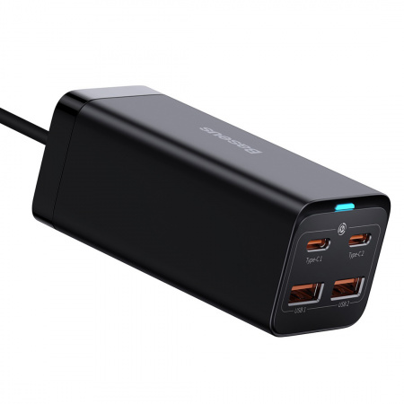 Сетевое зарядное устройство Baseus GaN3 Pro Desktop Fast Charger 2U+2C 100W EU Черный (CCGP000101)