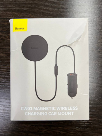 УЦЕНКА Автомобильное беспроводное магнитное зарядное устройство Basues CW01  Magnetic Wireless Charging Car Mount 40W (Wireless Charging 15W and USB-A 25W) Claw Edition (C40141000111-01) Черное Повреждена упаковка