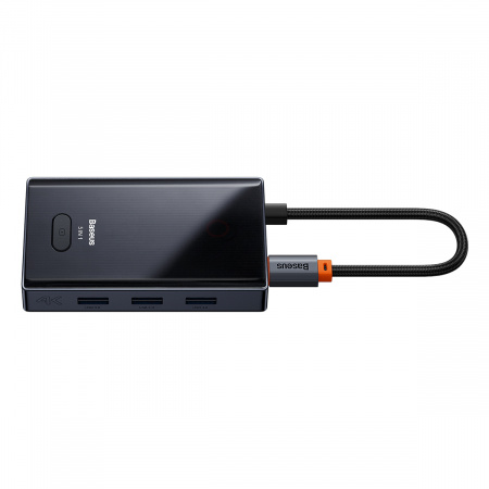 Хаб Baseus PioneerJoy 5-Port Type-C HUB Adapter (Type-C - HDMI4K@60Hz*1+USB3.0*3+PD*1) Серый (WKYY030113)