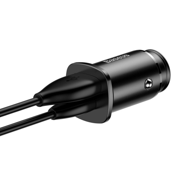 Автомобильное зарядное устройство Baseus Square metal A+C 30W PPS Car Charger Черное (CCALL-AS01) Автомобильное зарядное устройство Baseus Square metal A+C 30W PPS Car Charger Черное (CCALL-AS01)