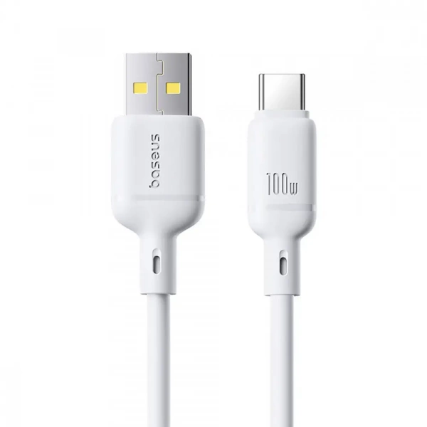 Кабель Baseus Silky Fast Charging Data Cable USB-A - USB-C 3A 1м Белый (P10377703213-02)