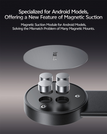 Автомобильный магнитный держатель Baseus PrimeTrip C02 Magnetic Car Mount (Android Version) Stick-on Type (C40169005113-00) Чёрный 